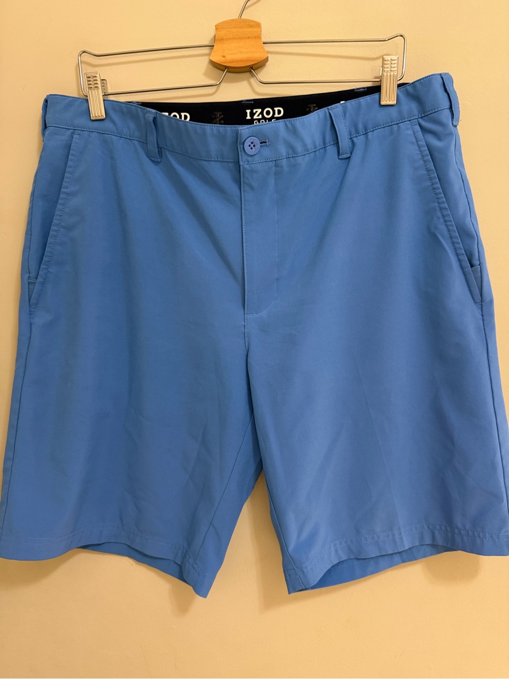 Izod Light Blue Men’s Flat Front Chino Shorts